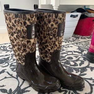 Coach rain boots Size 7 NEVER WORN